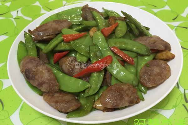 香肠炒荷兰豆的做法图解11