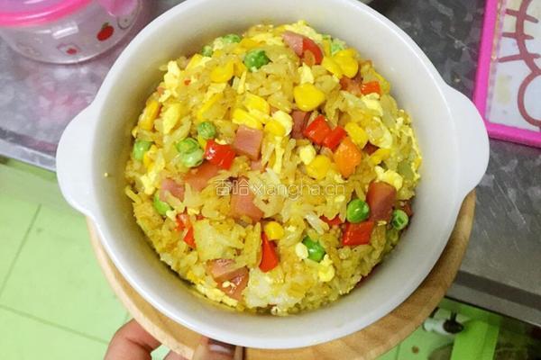 什锦吐司咖喱炒饭的做法图解11
