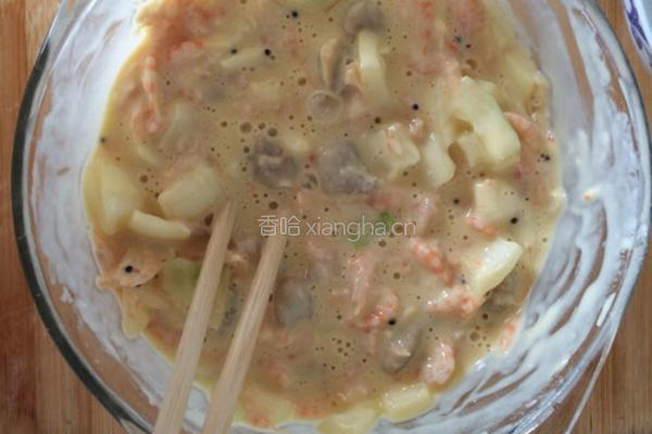 海虾蔬菜披萨饼的做法图解2