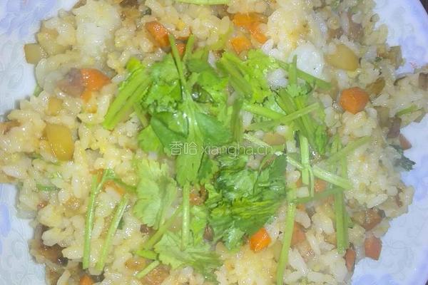 胡萝卜土豆香肠炒饭的做法图解5