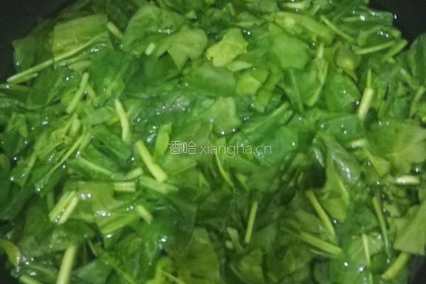 蚝油菠菜胡萝卜丝的做法图解3
