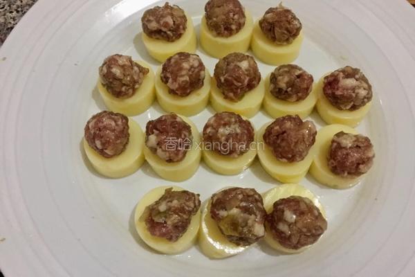 玉子豆腐蒸肉丸的做法图解4