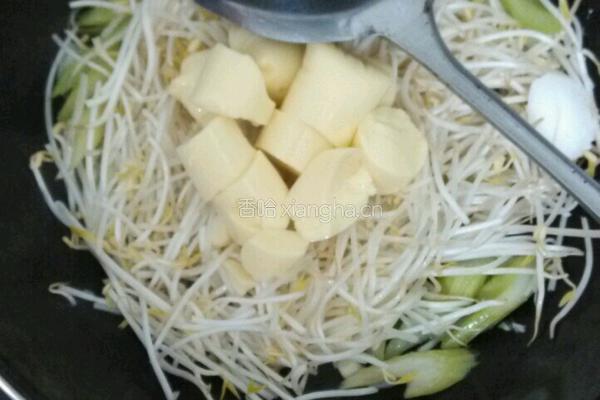 豆芽焖豆腐的做法图解7