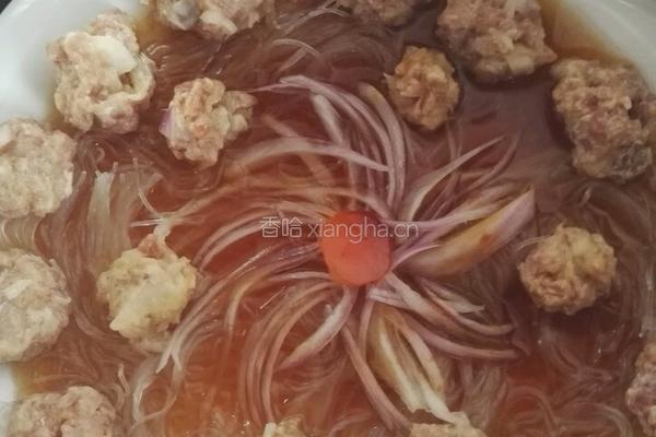 粉蒸洋葱肉丸的做法图解7