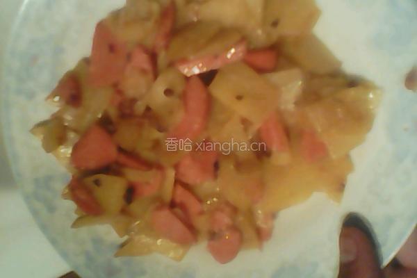 土豆炒火腿的做法图解5