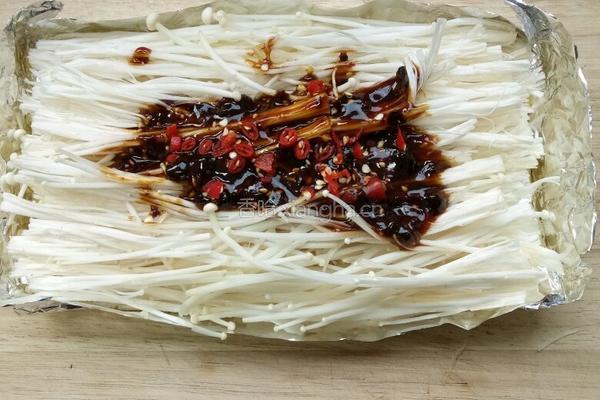 锡纸蚝油金针菇的做法图解5