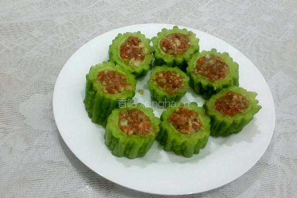 苦瓜酿肉的做法图解4