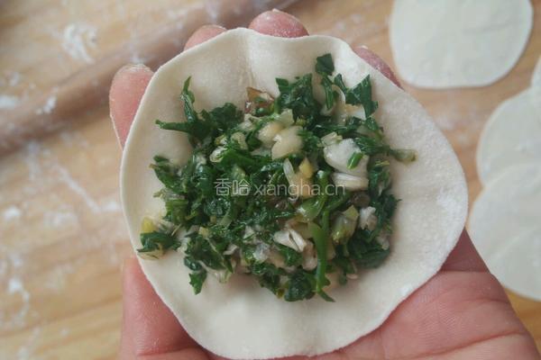 荠菜鲜虾水饺的做法图解12