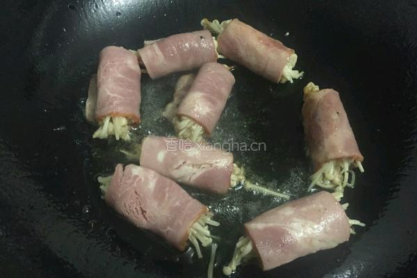 培根金针菇卷的做法图解6