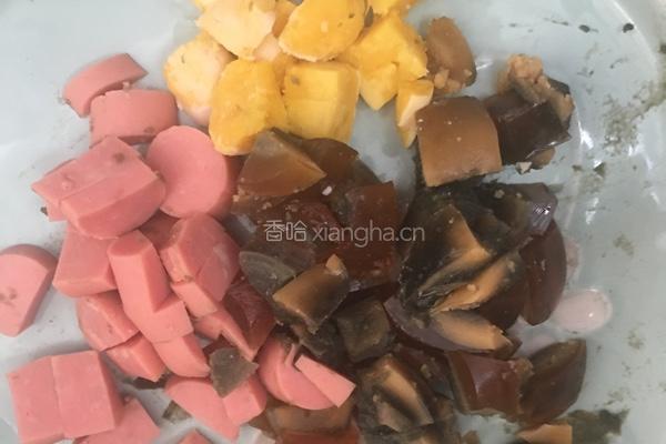 彩色蒸蛋的做法图解2