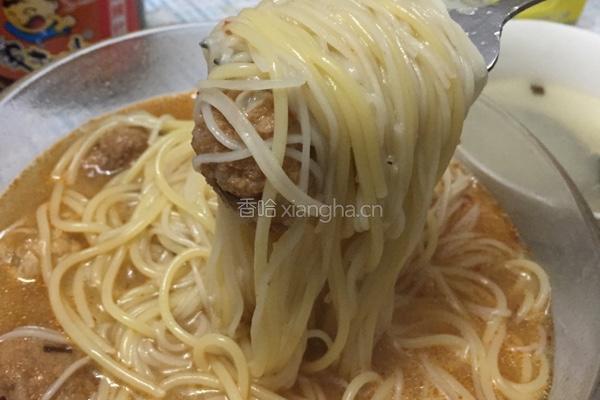 中意双色丸子面的做法图解8
