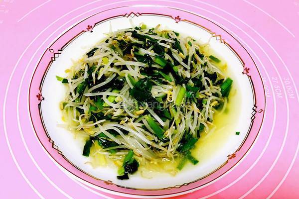 韭菜炒银芽(无辣椒版本)的做法图解6