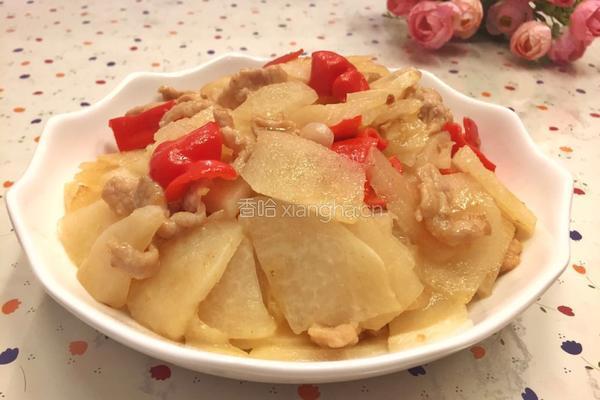 地瓜炒肉的做法图解11