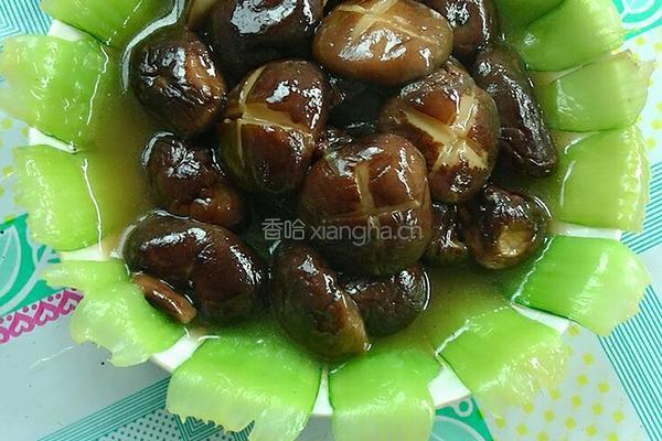 香菇炒油菜的做法图解7