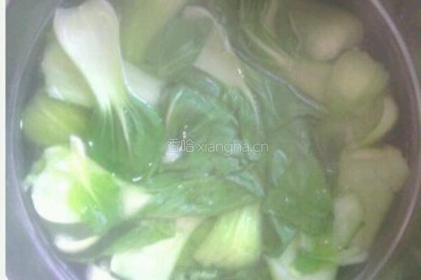 香菇炒油菜的做法图解3