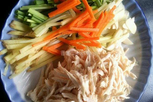 麻油鸡丝的做法图解3