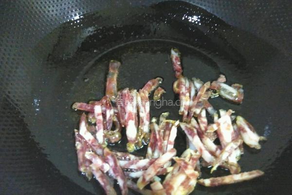 云豆丝炒香肠的做法图解4