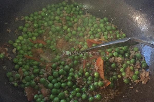 肉沫豌豆米的做法图解4
