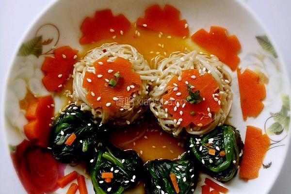 金针绘翠（凉拌金针菇菠菜)的做法图解7