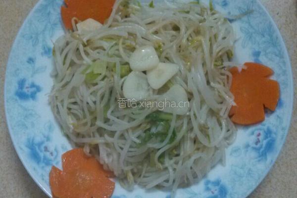 蒜香豆芽的做法图解7