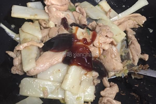 耗油鸡肉炒笋片的做法图解6