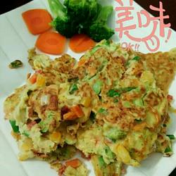 五彩果蔬鸡蛋饼的做法[图]