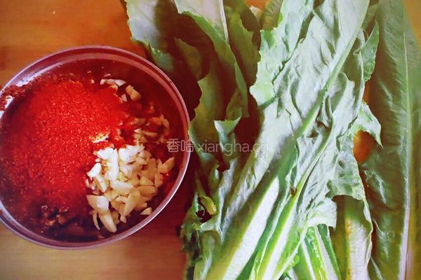 凉拌油麦菜粉丝的做法图解1
