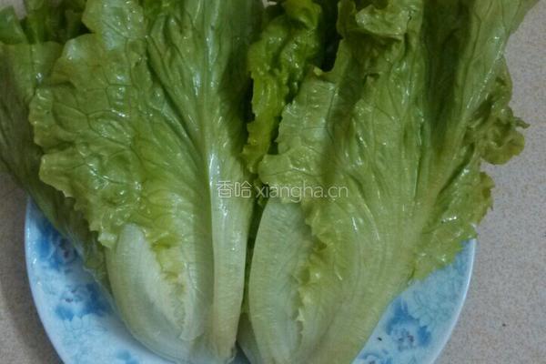 蒜香生菜的做法图解1