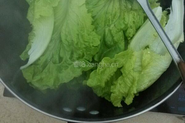 蒜香生菜的做法图解4