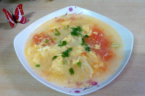 番茄土豆鸡蛋汤的做法图解5
