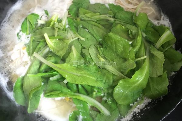 小白菜热汤面的做法图解6