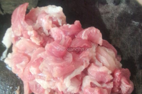 肉炒花菜的做法图解1