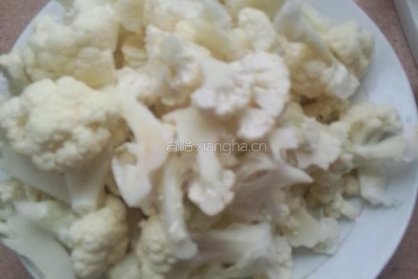 肉炒花菜的做法图解2