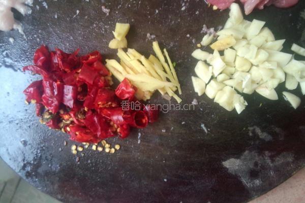 肉炒花菜的做法图解3