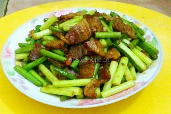 腊肉炒蒜苔的做法图解6