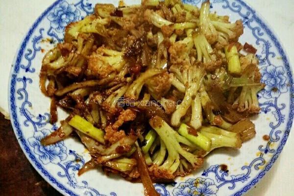 酱香花菜的做法图解4