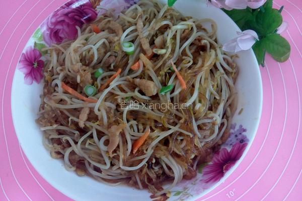 豆芽菜炒粉