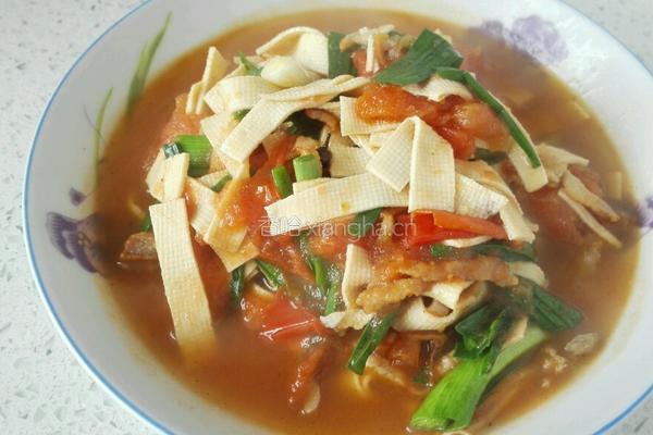 番茄千张炒肉丝的做法图解9
