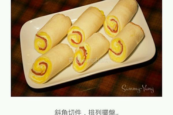 芝士火腿雞蛋卷的做法图解6