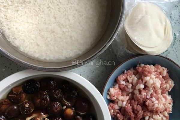 五花肉香菇小烧卖的做法图解1