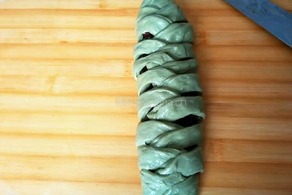 绿茶蜜豆面包的做法图解4