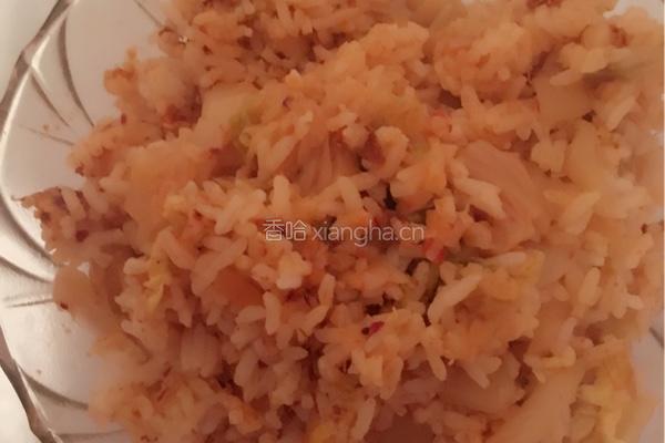 韩式泡菜炒饭的做法图解5