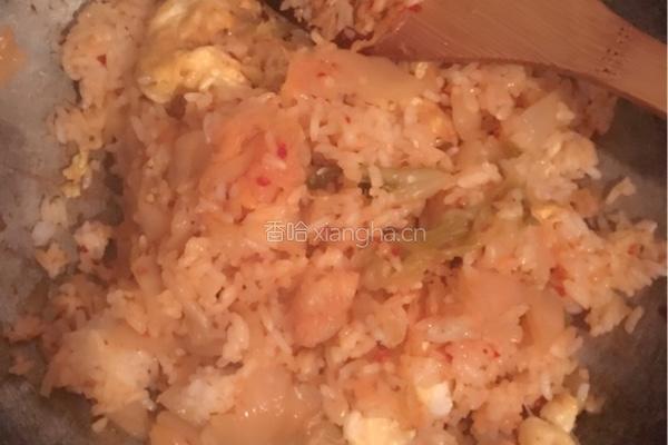 韩式泡菜炒饭的做法图解4