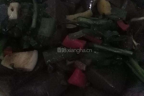韭菜炒猪血的做法图解6