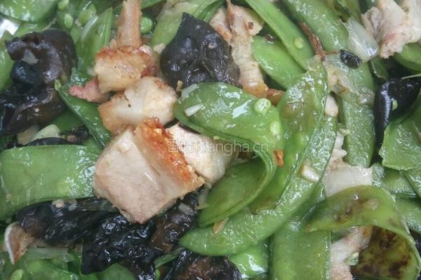烧肉炒兰豆的做法图解6