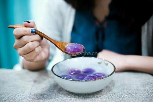紫薯水晶汤圆的做法图解5