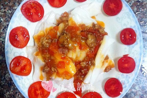 茄汁肉酱肠粉的做法图解6