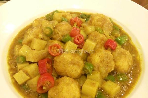 咖喱豆腐丸的做法图解4