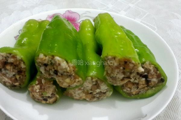 青椒酿肉的做法图解4
