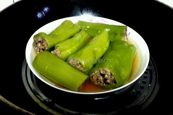 青椒酿肉的做法图解7